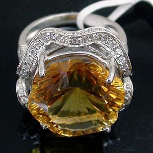 Sell Item #y00082228 925 Silver Natural Citrine Ring