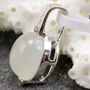 Sterling Silver Gemstone Jewelry, Wholesale 925silver Natural Moonstone Pendant