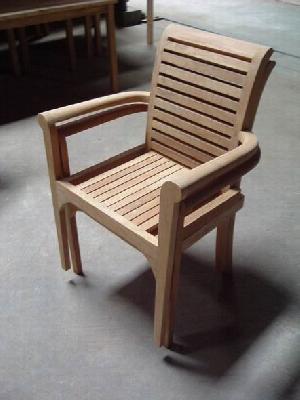 jepara stacking chair teak garden outdoor furniture