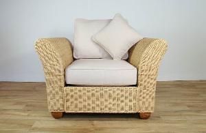 Rattan Woven Arm Chair With Cushion Indoor Furniture