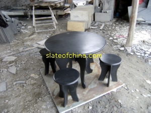 Natural Slate Flooring Tile Mosaic Slate Table And Chair Set From Slateofchina