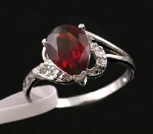 Factory For Sterling Silver Natural Garnet Ring, Tourmaline Pendant, Ring, Fashion Jewelry