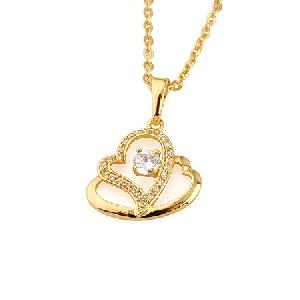 Sell 18k Gold Plating Brass Cubic Zirconia Pendant, Fashion Jewelry, Amethyst Ring, Prehnite Earring