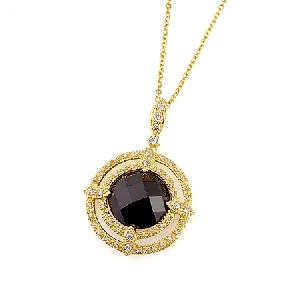 Sell 18k Gold Plating Brass Cubic Zirconia Pendant, Sapphire / Prehnite Ring, Fashion Jewelry
