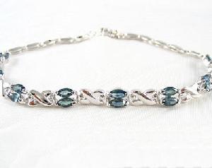 Sell Sterling Silver Natural Sapphire Bracelet, Garnet Earring, Ruby Ring, Sapphire Pendant
