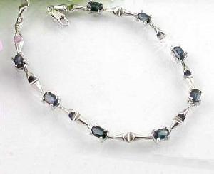 Sell Sterling Silvernatural Sapphire Bracelet, Moonstone / Ruby / Agate Ring, Earring