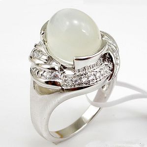 Manufactory For Sterling Silver Natural Moonstone Ring, Gemstone Earring, Chalcedony Ring, Pendant