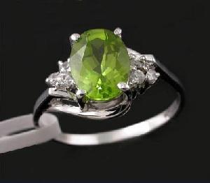 Sell Sterling Silver Natural Olivine Ring, Cz Jewelry, Citrine / Sapphire / Ruby Ring, Earring, Pend