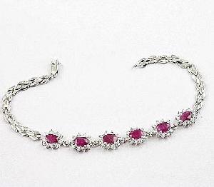 Sell Sterling Silver Natural Ruby Bracelet, Amethyst Earring, Tourmaline Ring, Bracelet, Pendant