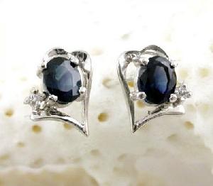 sterling silver sapphire earring brass cz jewelry blue topaz ring