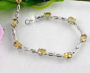 Sell Sterling Silver Natural Topaz Bracelet, Jadeite / Olivine / Citrine Bracelet, Ring, Pendant