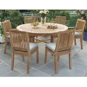 Maks Teak Garden Dining Round Set Table And Chair Teka Outdoor Indoor Furniture
