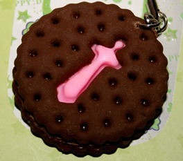 Pvc Cookie Shape Keychain