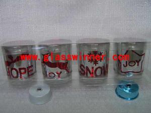 Snowflake Cut Out Glass Cup