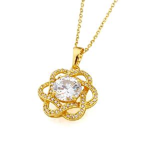 Sell 18k Gold Plating Brass Cubic Zirconia Pendant, Brass Cz Jewelry, Necklace, Earring, Bracelet