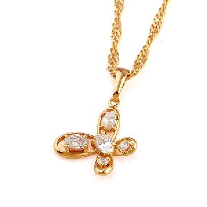 Sell 18k Gold Plating Brass Cubic Zirconia Pendant, Fashion Rhinestone Ring, Pendant, Silver Jewelry