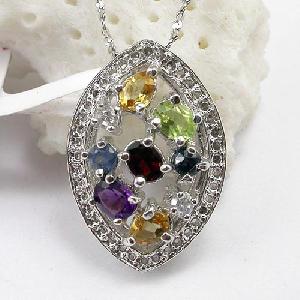 Sell Sterling Silver Color Gemstone Pendant, Ring, Citrine Bracelet, Chalcedony Earring