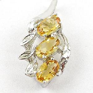 Sell Sterling Silver Natural Citrine Pendant, Prehnite Ring, Garnet / Tourmaline / Olivine Ring, Nec