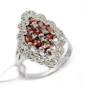 Sell Sterling Silver Natural Garnet Ring, Amethyst Bracelet, Olivine Earring, Fashion Gemstone Jewel