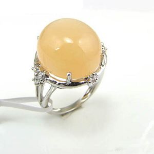 Sell Sterling Silver Natural Moonstone Ring, Prehnite Ring, Jadeite Bracelet, Tourmaline Pendant