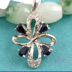 Sell Sterling Silver Natural Sapphire Pendant, Prehnite , Earring, Blue Topaz / Olivine / Ruby Ring