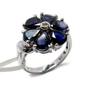 sterling silver sapphire ring stone pendant jadeite gemstone jewelry ear