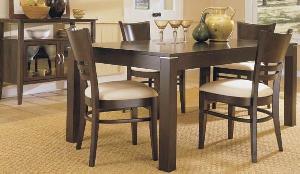 Adf-006. Minimalist And Modern Dining Set Exclusive Rectangular Table Mahogany Indoor Furniture