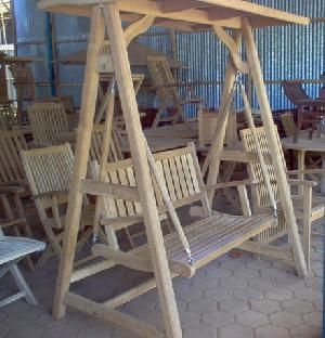 Swing Bench Two Seater Harrem Teak Garden Outdoor Furniture
