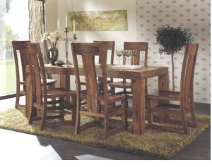 Teak Mahogany Bali Rectangular Table And Antique Chair In Dining Set Indoor Furniture