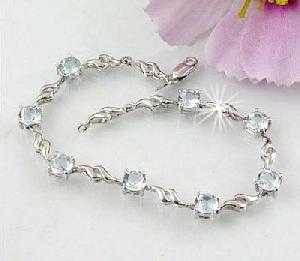 Sell Sterling Silver Natural Blue Topaz Bracelet, Amethyst Ring, Moonstone Pendant, Agate Ring, Earr