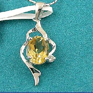 Sell Sterling Silver Natural Citrine Pendant, Amethyst Ring, Moonstone Earring, Jadeite Bracelet