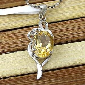 Sell Sterling Silver Natural Citrine Pendant, Silver Jewelry, Tourmaline Earring, Amethyst Ring