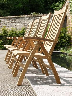 New Teak Reclining Five Position Chair Dorset Teka Outdoor Garden Furniture