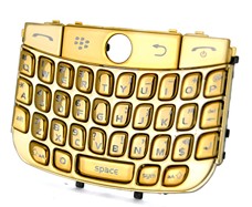 Chrome Keypad Keyboard For Blackberry Javelin Curve 8900 Gold