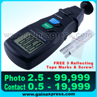 2 1 digital laser photo tachometer non rpm