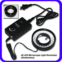 48 Led Microscope Ring Light Illuminator Lamp Camera
