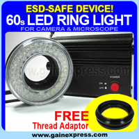 60 Led Microscope Ring Light Illuminator Lamp Esd