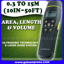 Handheld Laser Distance Measurer 15m Range Ultrasonic