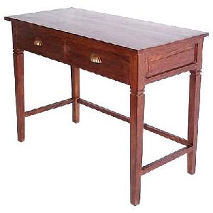 Simple Minimalist Study Desk Table Solid Teak Mahogany Wooden Indoor Furniture Java Indonesia