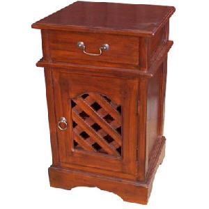 Solid Mahogany Antque Hole Bedside Night Stand Bedroom Set Wooden Indoor Furniture Java Indonesia