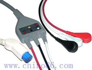 Datex Three Lead Ecg Cable And Leadwire One Piece