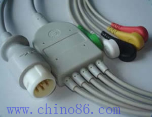 Hp Cinco Pacientes Desfibrilacin Plomo Monitor De Ecg Por Cable Y Cable Conductor