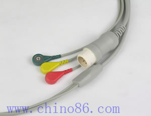 Hp Tres Pacientes Desfibrilacin Plomo Monitor De Ecg Por Cable Con Cable Conductor