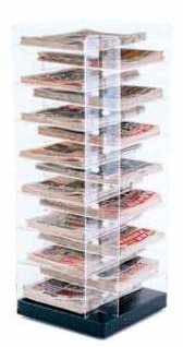 Criss Cross Acrylic Newspaper Tower