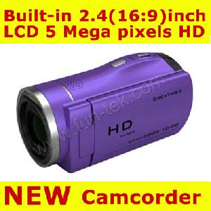 New Purple 8gb 2.4 Inch Tft Lcd Stk 5mp 4xzoom Hd Digital Video Camcorder Camera Dv