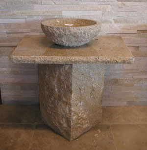 wash sink stone