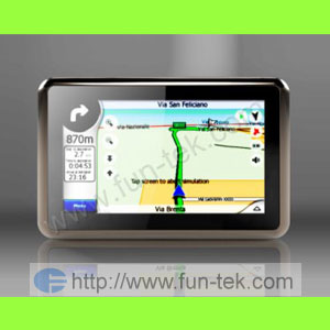 4.3 Inch Touch Screen Gps Navigation Fm Mp3 / 4 Free Map 2gb