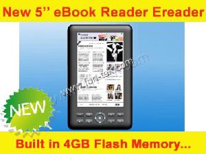 New 5 Inch Tft Lcd Ebook Reader Ereader C-paper 4g Flash Memory White / Black China Wholesale Export