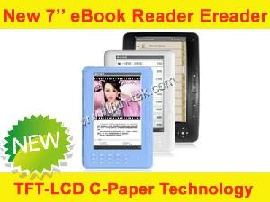 New 7inch Color C-paper Technology Tft Lcd Dispaly Ebook Reader Ereader China Export Wholesale