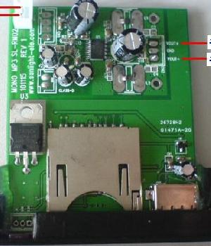 Mp3 Decording Board With Digital Amplifier Module